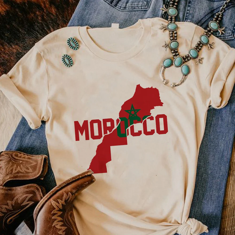 

Maroc Morocco tshirt women designer t shirt girl 2000s y2k harajuku clothes