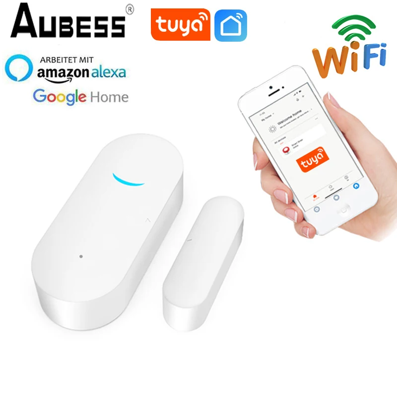 

Смарт-детекторы открытия/закрытия дверей, совместимые с Alexa Google Home Smart Life APP Aubess