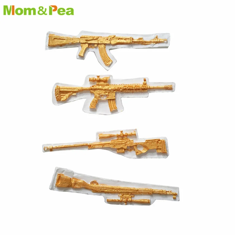 Женская силиконовая форма в форме винтовки жвачка шоколадная паста декоративная