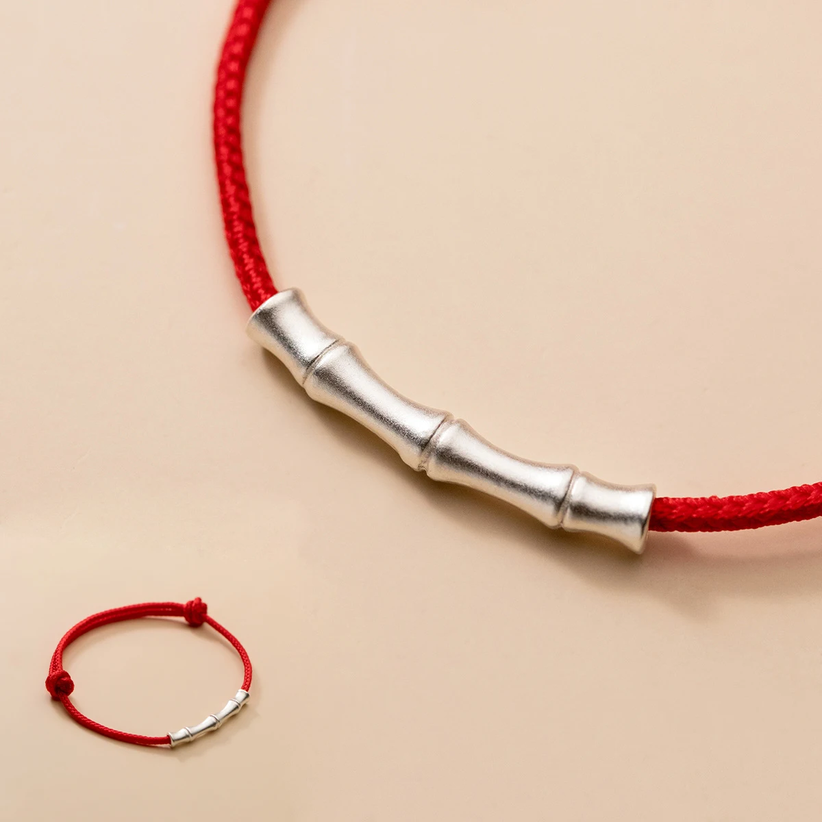 

La Monada 22cm Red Thread For Hand 925 Sterling Silver Bracelet Women Red Rope Thread Bracelets For Women Silver 925 Bamboo