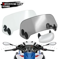 motorcycle set adjustable windscreen rearview mirror spoiler extension windshield for bmw gs1250 adv r1250gs r 1250 gs adventure