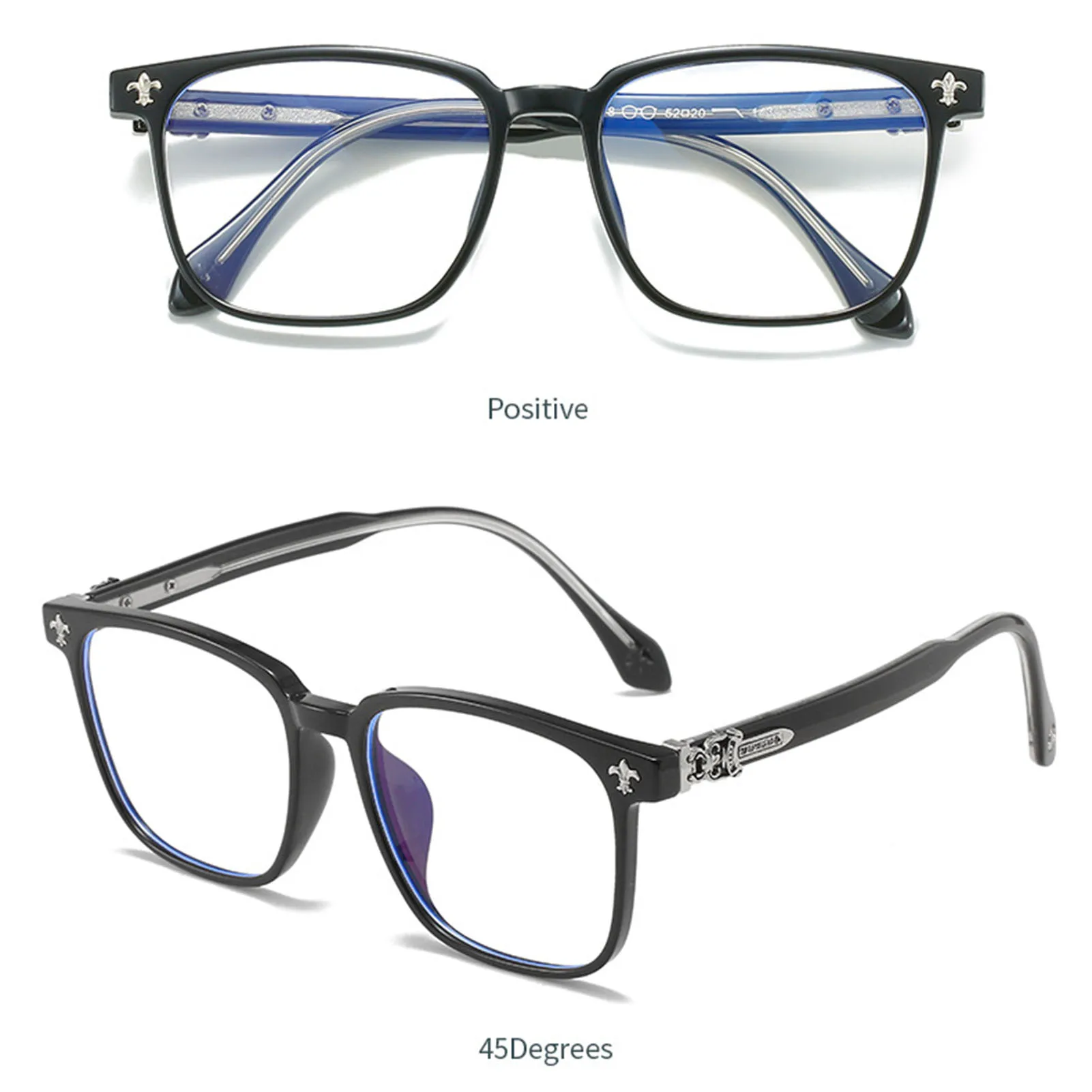 

Lightweight Unisex Myopia Glasses 0-600 Clear Lens Solid Color Square Frame Luxurious Brand Design Reduce Eye Fatigue FS99