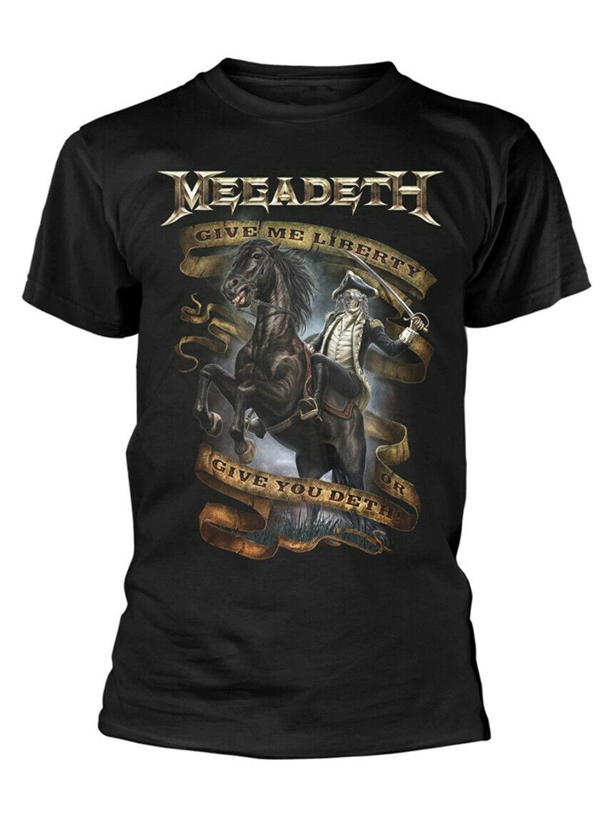 

Give Me Liberty or Give You Deth. Thrash Metal Band Music Album Free Knight T Shirt New 100% Cotton Short Sleeve O-Neck T-shirt