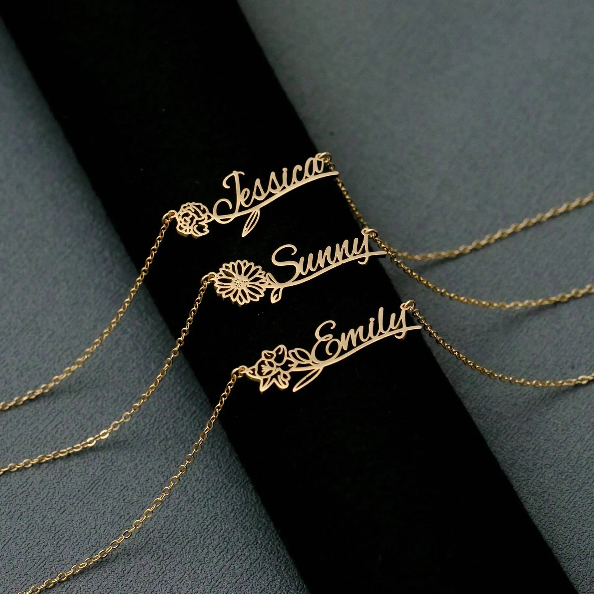 Ожерелье на заказ сделай сам частная буква подвеска из нержавеющей стали декабрь