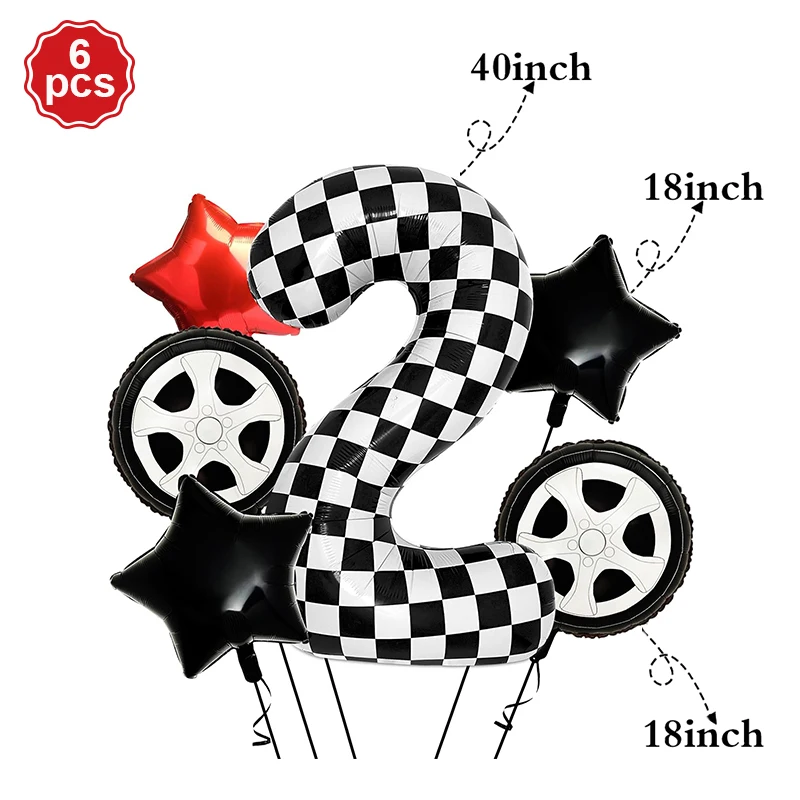 

Клетчатые фольгированные шары с номером EsenTroye