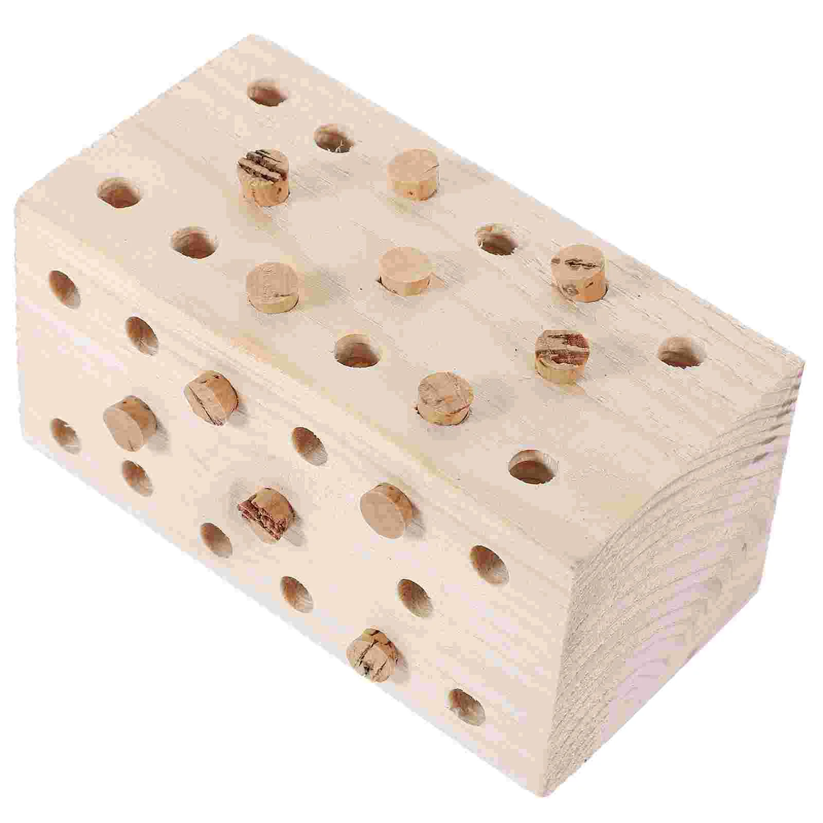 

Wood Block Bird Chewing Toy Bird Foraging Plaything Bird Training Toy Bird Biting Wood Block