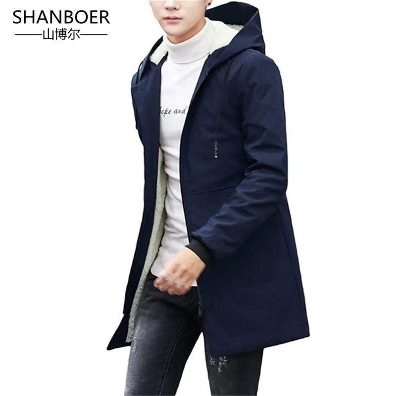 Winter Jacket men hooded Slim Korean Parka Hombre long Jacket coat cashmere mens windbreaker Parkas cotton Oversized 5XL