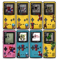 game boy marvel spider iron man phone case for xiaomi mi 12 12x 11t x4 nfc m3 f3 gt m4 pro lite ne 5g poco m3 m4 x4 tpu case