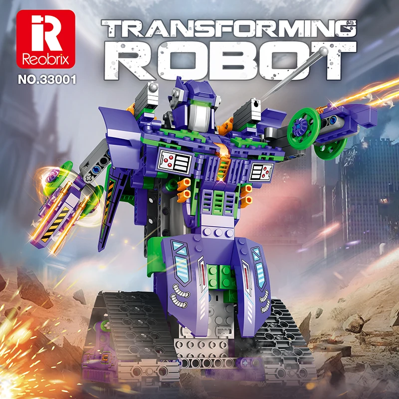 

Transforming Robot Three-Change Tank Racing Model APP Remote Control Building Blocks Children Assembled Toys Gifts