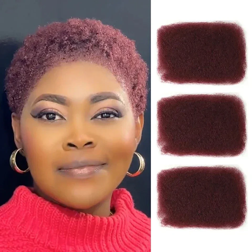 Перуанские афро курчавые объемные волосы без прикрепления Qvr человеческие