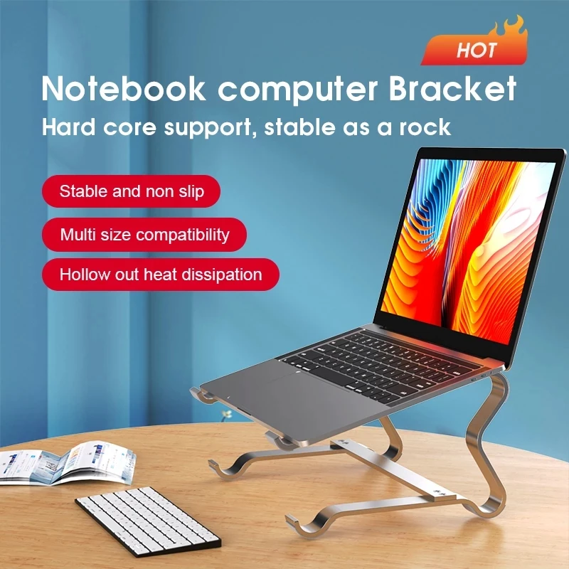 

Laptop Stand Easy To Remove Bracket Desktop Alloy Hollowed Out Heat Dissipation Notebook Bracket For Gaming Detachable Aluminum