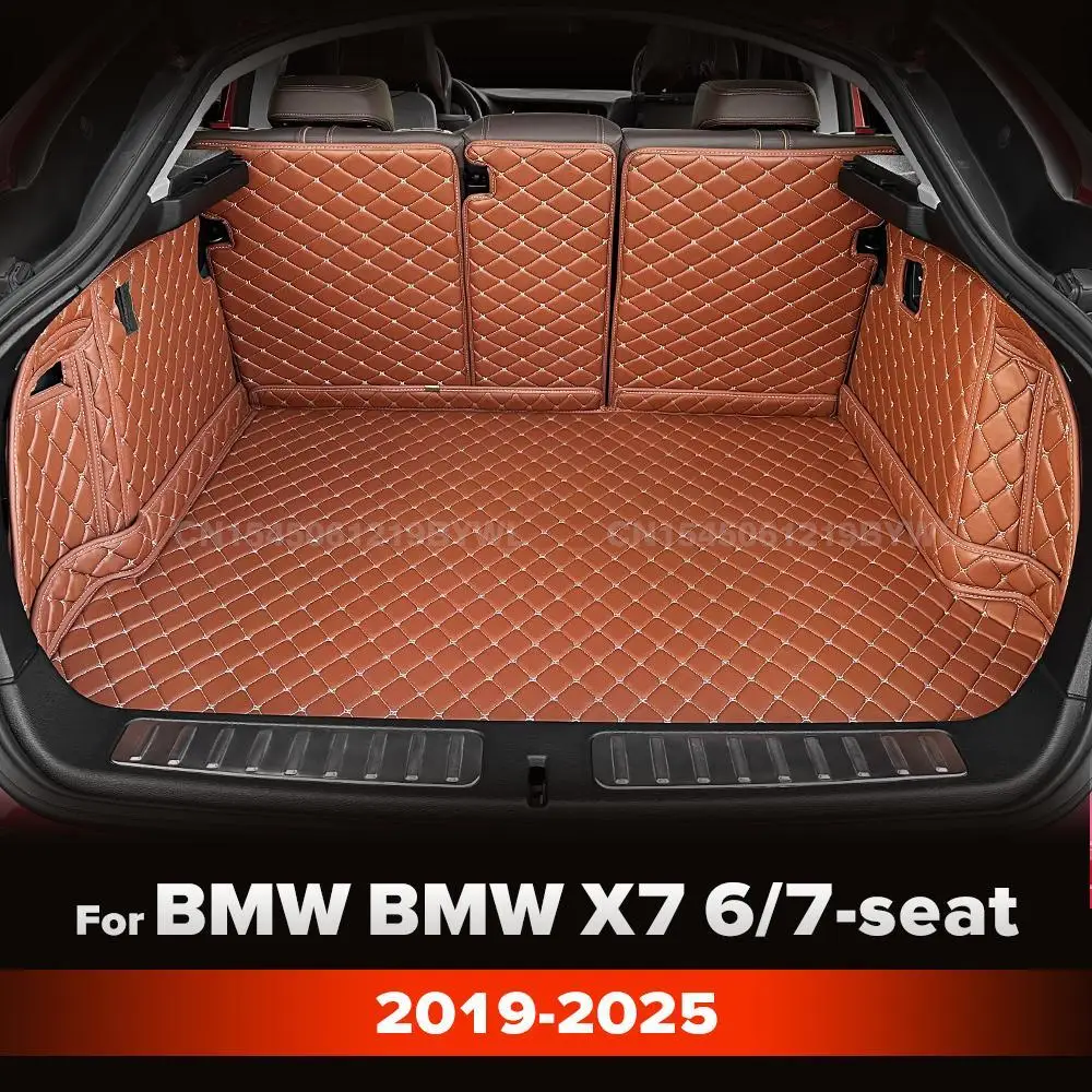 Фото Для BMW X7 6/7-сиденье 2019-2025 авто полное покрытие коврик для багажника автомобильный защитный коврик грузовой подкладка аксессуары для интерьера №1