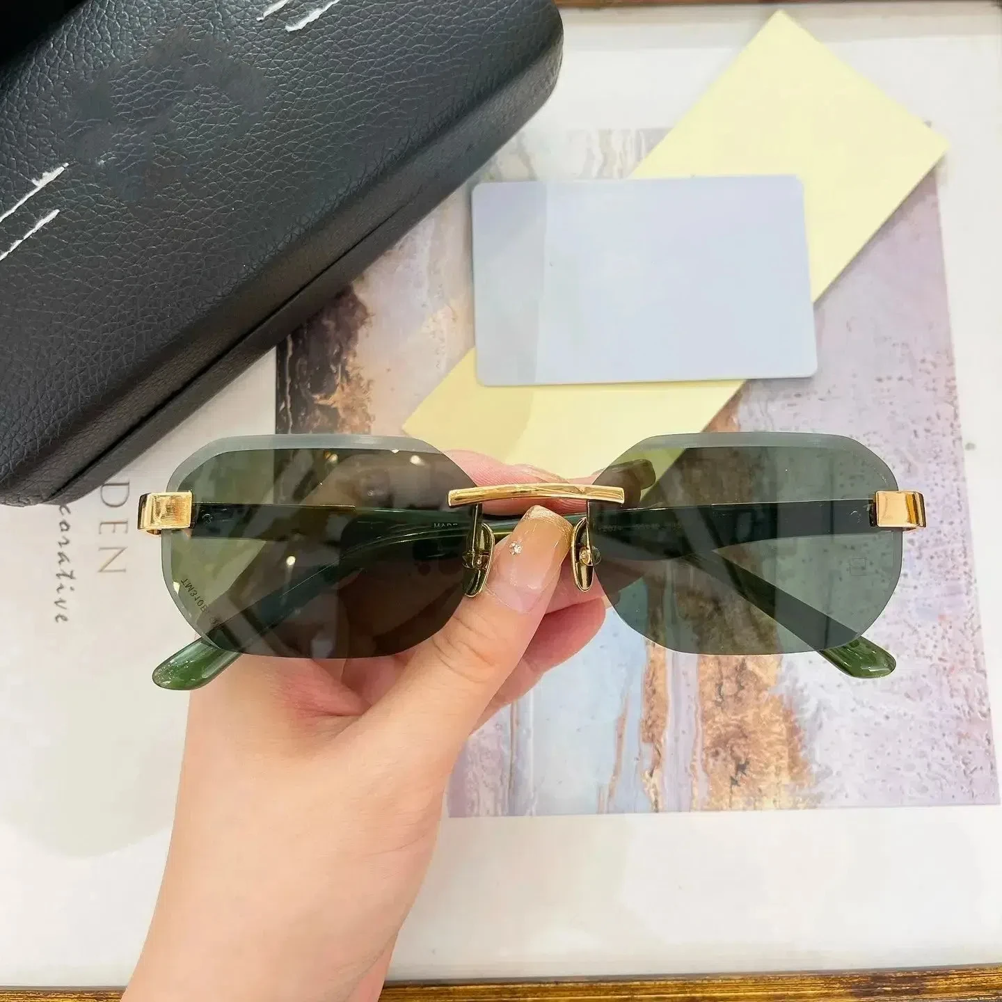 Новейшие брендовые женские и мужские солнцезащитные очки с зелеными линзами
