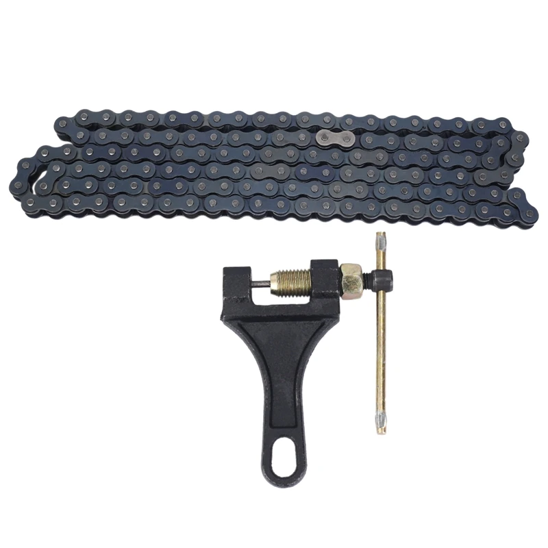 420 цепь для мотоцикла-420 стандартная на роликах 132 звено + выключатель цепи