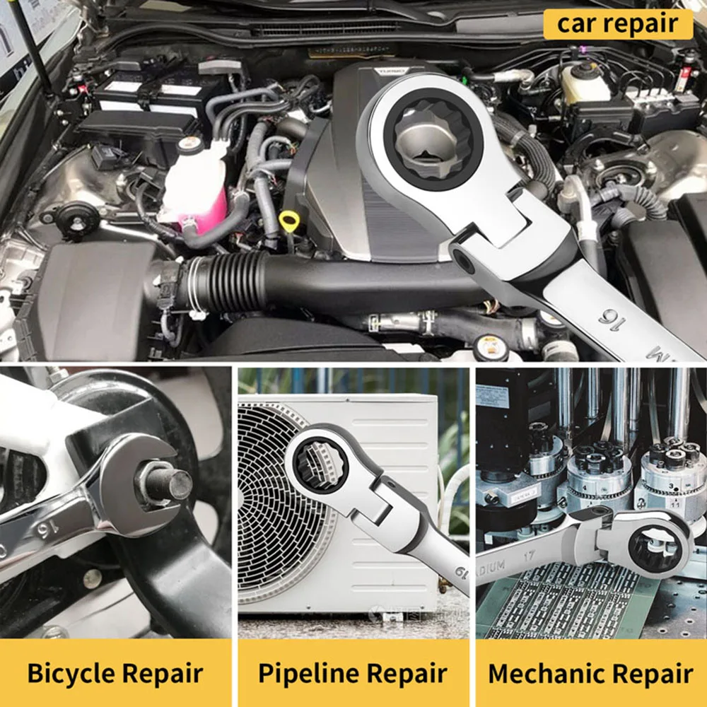 _ Набор гаечных ключей инструменты для ремонта автомобиля с гибкой головкой