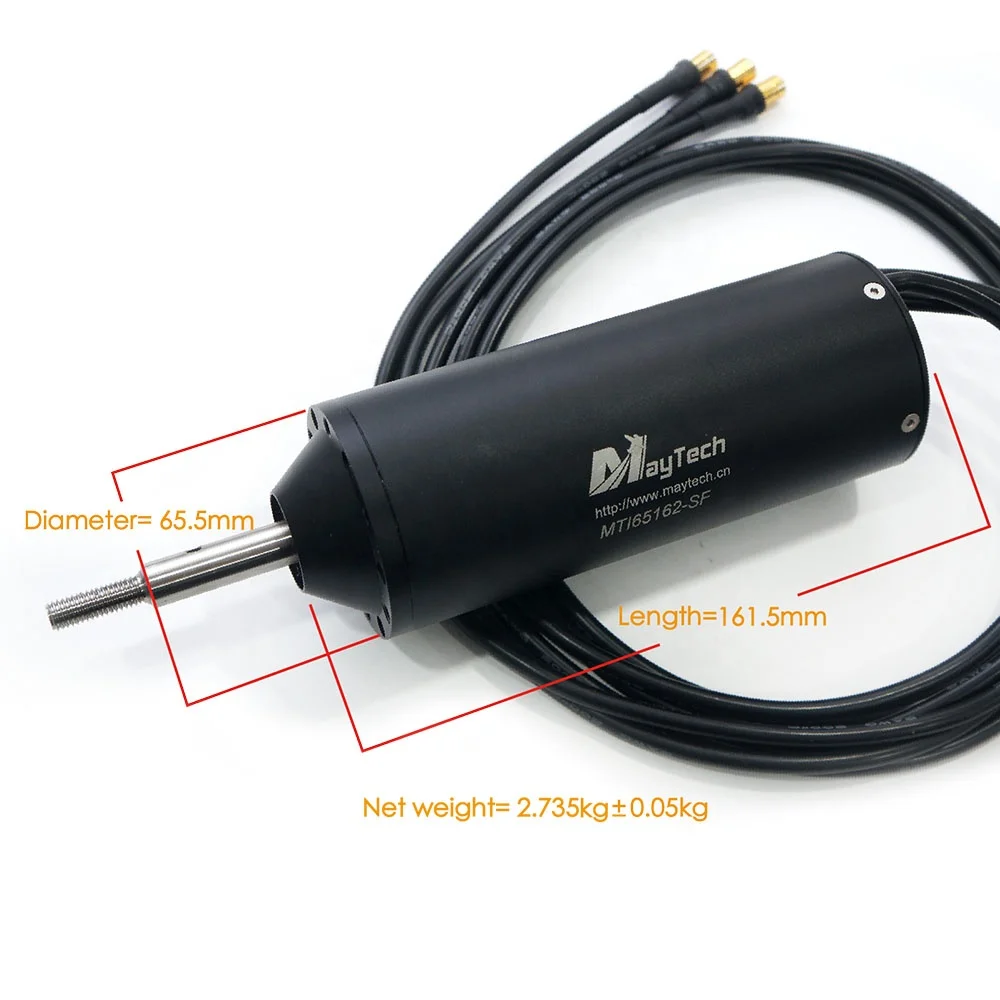 Фото Электродвигатель Maytech Efoil для гидрофойла 9 кВт 65162 120 кВ, водонепроницаемый IP68, бесщеточный, с внутренним ротором №5
