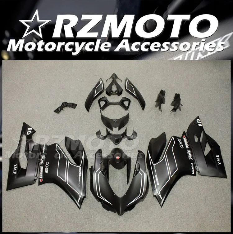 

Motorcycle ABS Full Body Shell Protective Fairing Kit Fit For Ducati 899 1199 Panigale s 2012 2013 2014 12 13 14 Black Matte
