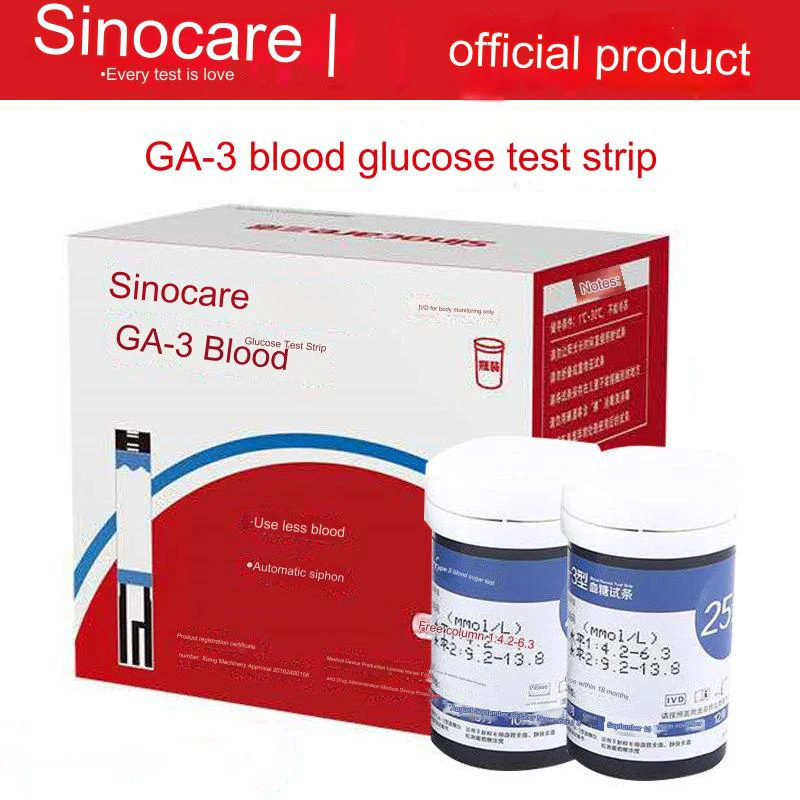 

Sinocare GA-3 глюкометр тестовые полоски разделены и Ланцеты для диабета