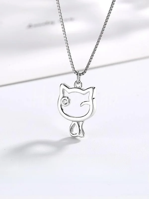 Sweet You Shen Yao Tian Wang Helun ожерелье из стерлингового серебра S925 с бриллиантами и кошкой