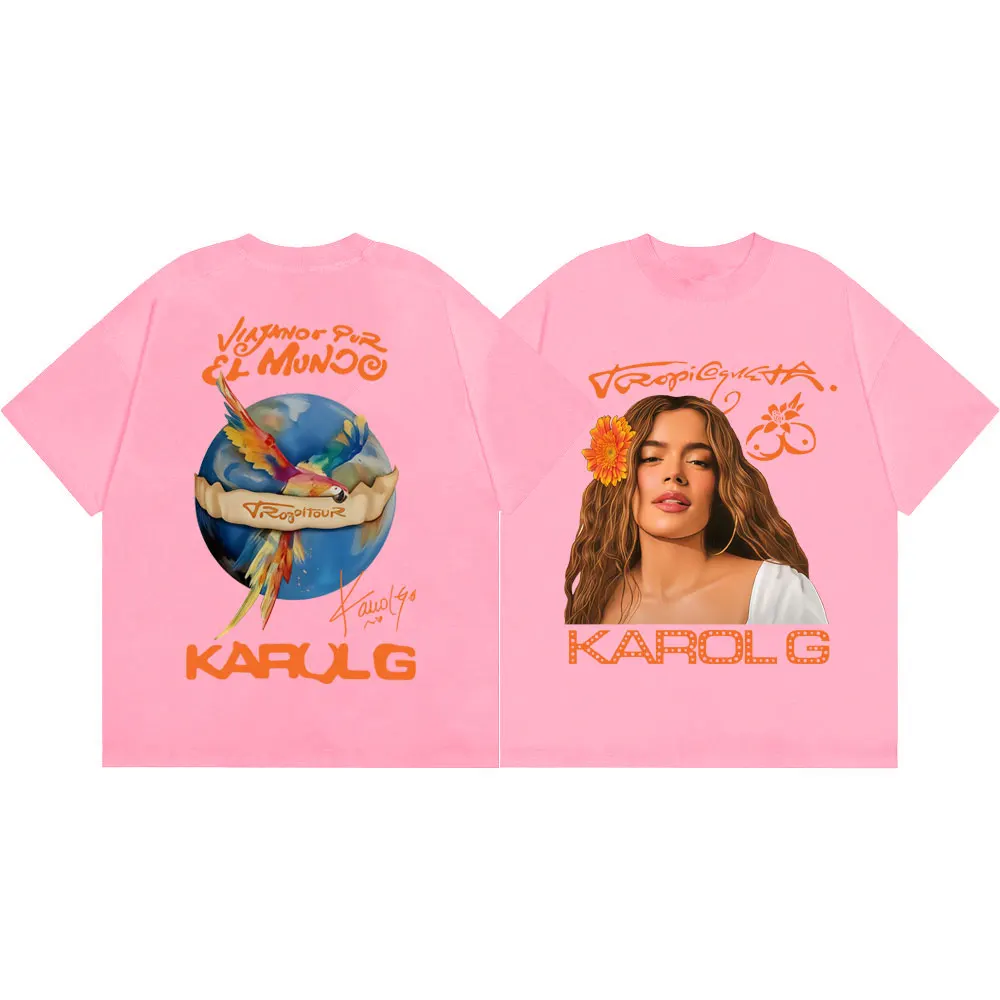 Футболка Karol G Tropicoqueta Tour 2026 с двусторонним принтом, модная, в стиле хип-хоп, с коротким рукавом, для мужчин и женщин, повседневная, свободного кроя (art.: 3920da5b41fe1) - 3920da5b41fe1