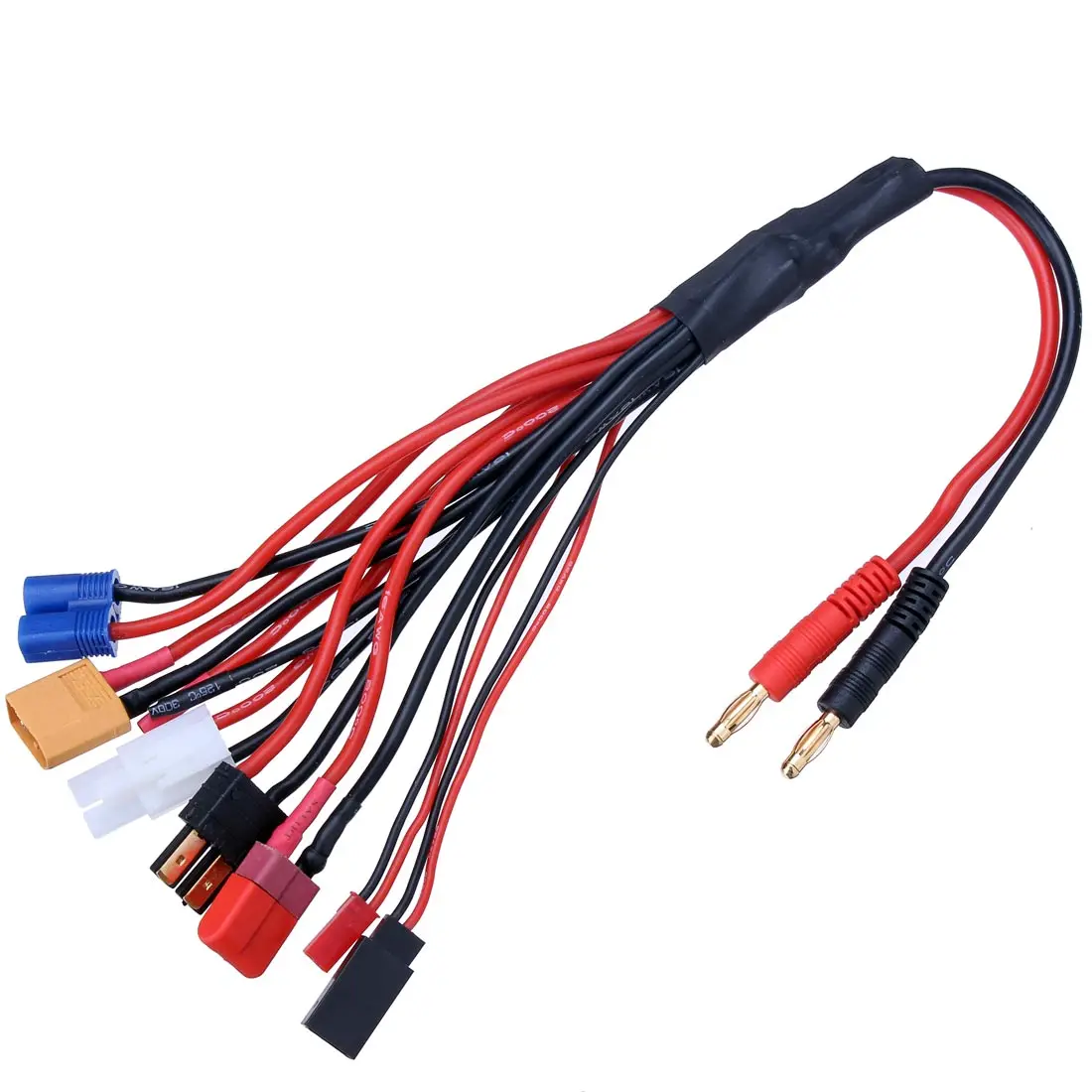 

9 in 1 Multifunctional Charger 4.0mm Banana Adapter Connector Plug T Tamiya Futaba TRX' XT60 EC3 JST Wire