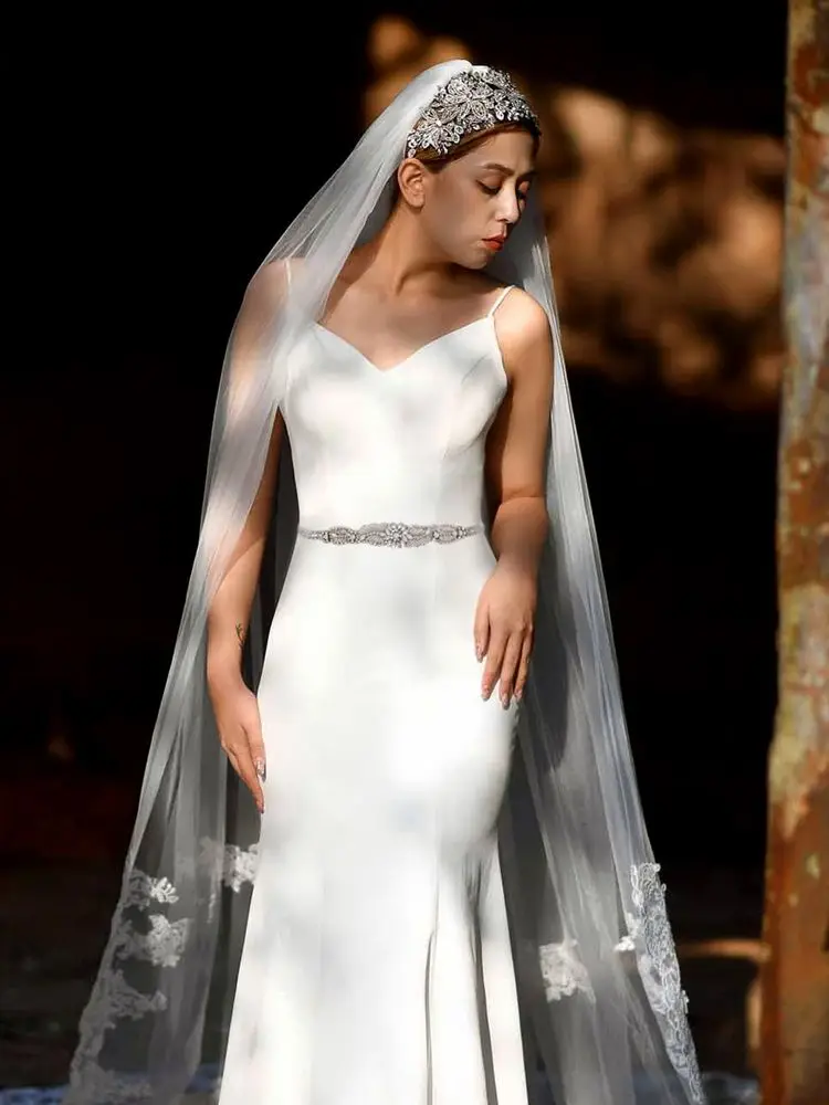 

TOPQUEEN S58 Silver Rhinestone Belt Women'S Party Evening Dresses Sash Bridal Bridesmaid Wedding Accessories Gown Appliques
