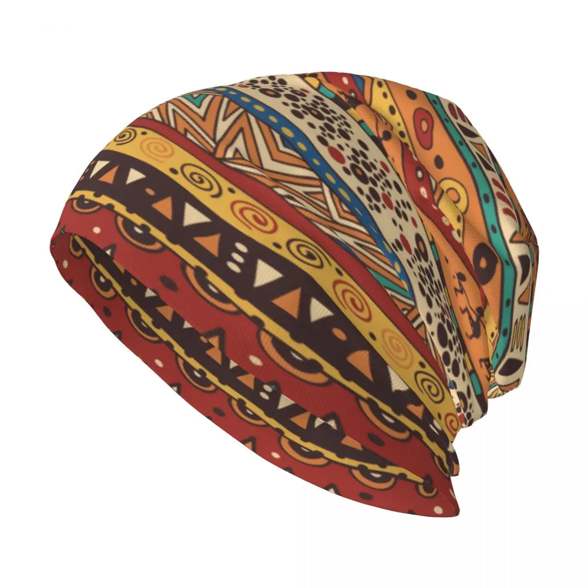 Unisex Casual Hat African Pattern Cap Winter Warm Beanies Adult Hip Hop Bonnet Hat