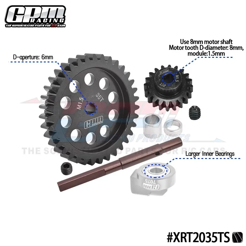 Набор из углеродистой стали GPM 40Cr M1.5 цилиндрическая шестерня 20T/33T 20T/25T для TRAXXAS XRT