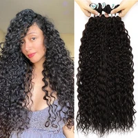 afro curls bundle hair extension nature synthetic black blonde bundles anjo plus curly wavy organic fake hair 9pcs for full head