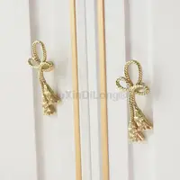 10PCS Brass Gold Rope Knob Copper Furniture Handle Kitchen Wardrobe Cabinet Door Handles Drawer Pulls and Knobs Hardware ZO06