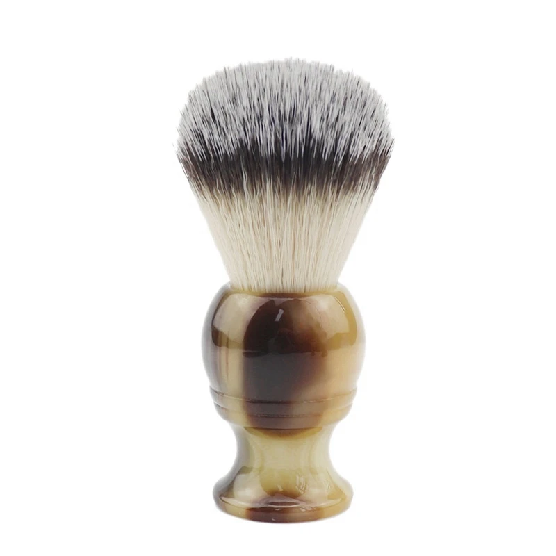 

1Pcs Pure Nylon Hair Beard Brush Men's Shaving Brush With Resin Handle Supply Various Hair Razors