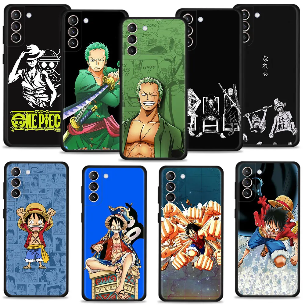 

Hot Anime One Piece Luffy Silicon Print For Samsung S8 S22 Ultra 5G S20 FE 2022 S10 S7 S21 Plus S10e S9 Phone Funda