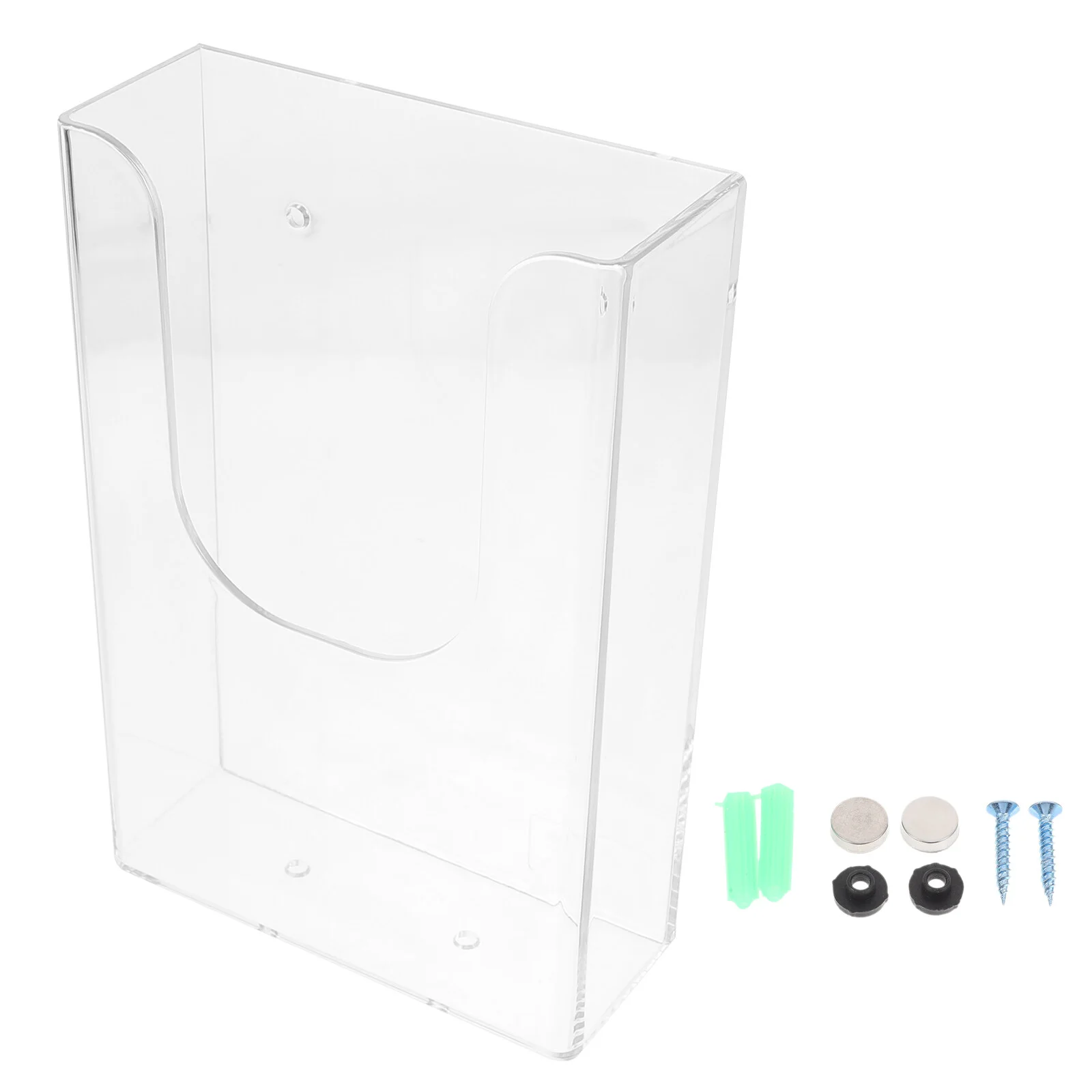 

Bookshelf Box Acrylic Brochure Holder Magazine Wall-mounted File Display Stand Booklet Documents Organizer Office Plastic