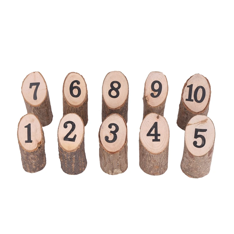 

Rustic 1-10 Wooden Table Numbers Wedding Birthday Party Centerpieces Decor
