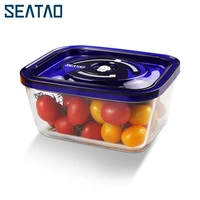 seatao glass food storage containers preserve marinate vacuum sealer airtight storage containers with lids meal prep container