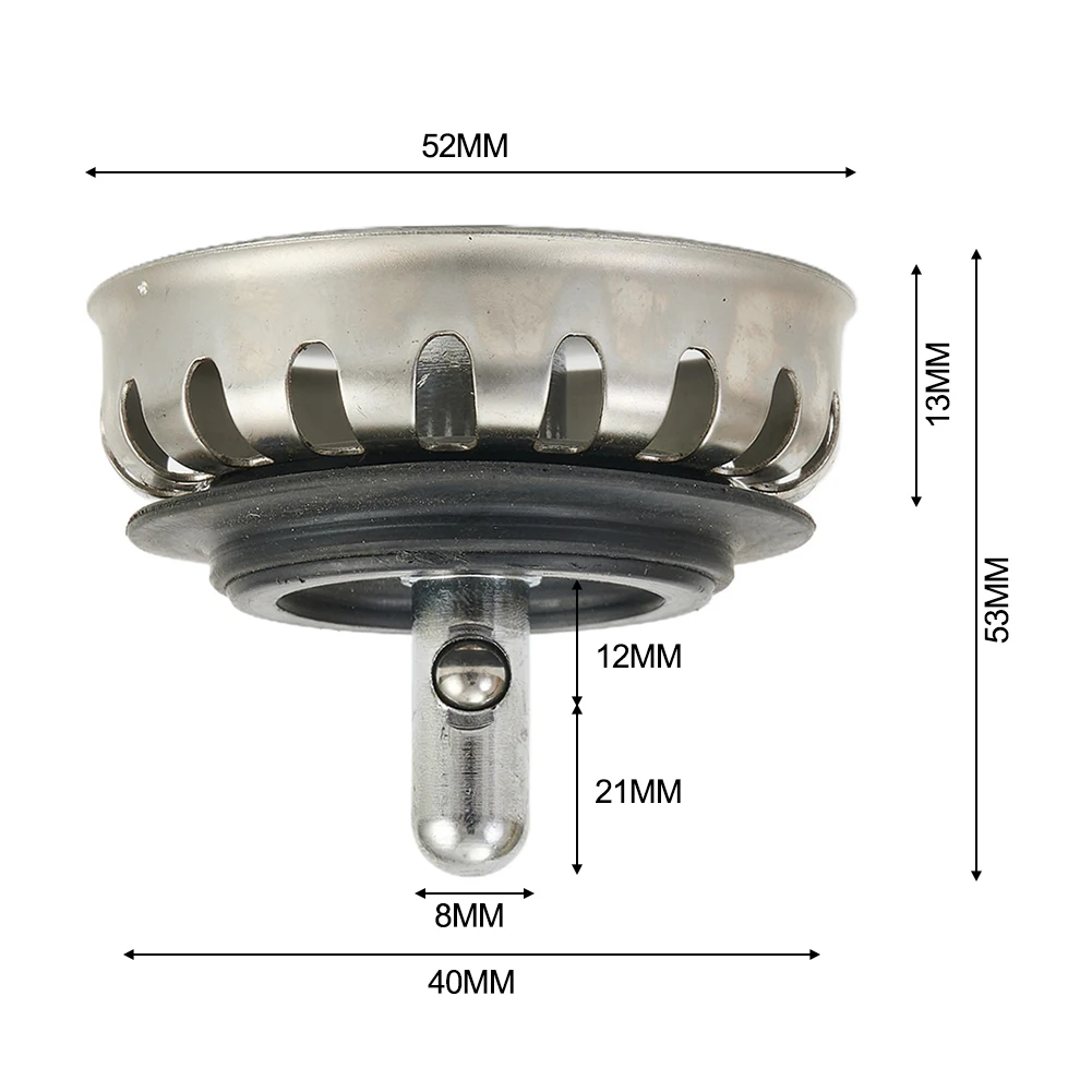 

Сливной фильтр, фильтр для раковины, сетка для раковины, раковины 52 мм, латунный кухонный чернильный фитинг, сменная высококачественная нержавеющая сталь