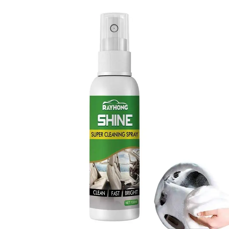 

100 мл автомобильный очиститель кожи, мощный спрей для ухода за автомобилем, устойчивый к выцветанию моющий спрей, УФ-защита для холста и кожи