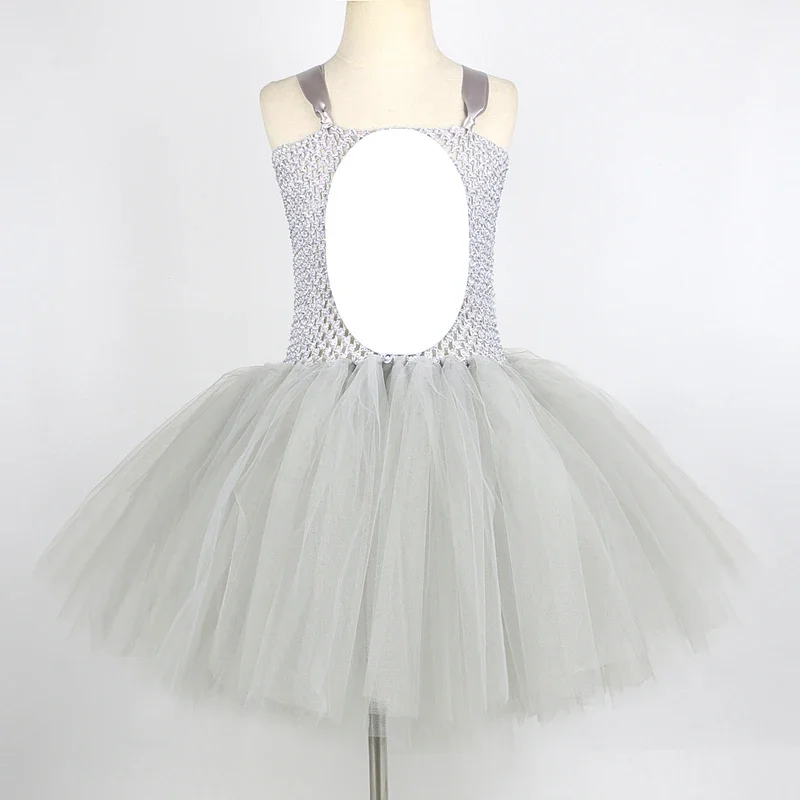 Серое платье-пачка со слоном для маленьких девочек костюмы на Рождество и