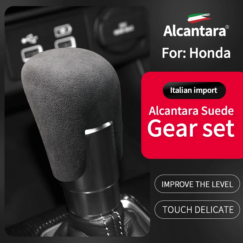 

For Honda FIT LIFE CRIDER INSPIRE INTEGRA Civic Accord Alcantara Suede Gear Shift Cover Car Interior Head ShifterProtection Case