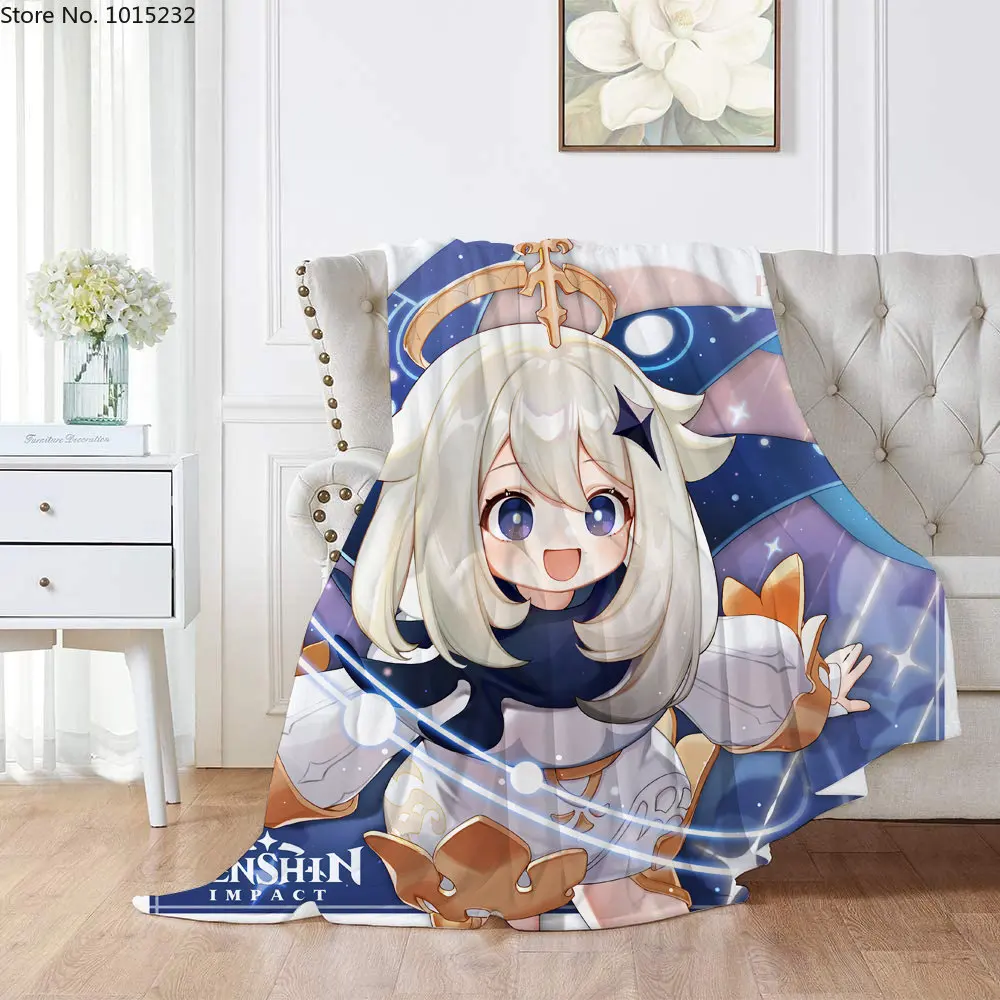 

Популярное фланелевое одеяло с аниме Genshin Impact 3D, тонкое фланелевое одеяло с мультяшным персонажем, портативное одеяло для дома, путешествий, офиса 08