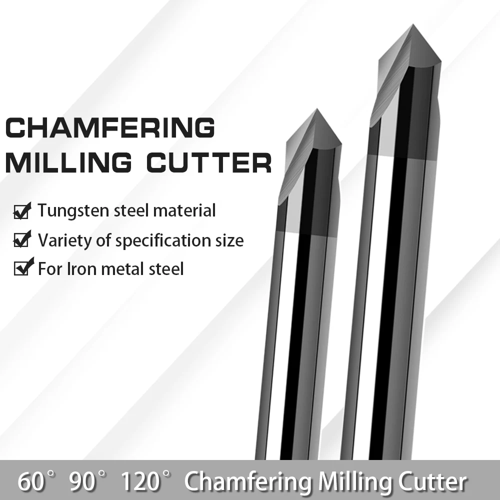 

Фреза для снятия фаски, с 3 канавками, 90-120 градусов