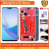 6 5 original honor 8x display for huawei honor 8x jsn al00 jsn l22 jsn l21 with frame lcd and touch screen digitizer assembly