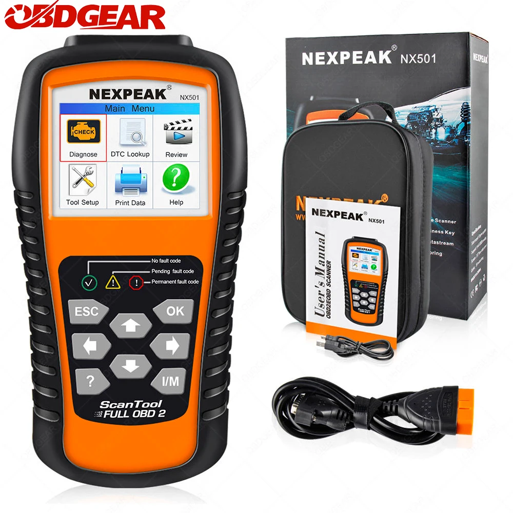 2022 New OBD2 Car Scanner Full Obd 2 Auto Diagnostic Scanner NEXPEAK NX501 Odb Auto Diagnostic Tool for Auto Scanner Automotive