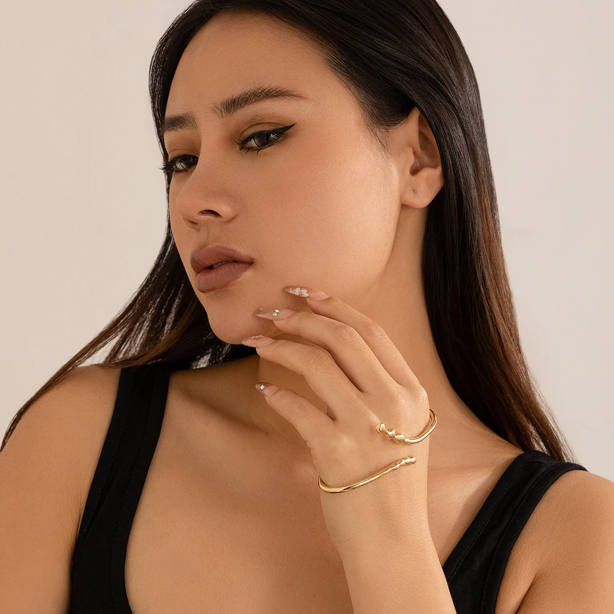 Винтажный Открытый Браслет-манжета Ingemark В Стиле Панк Женский Модный Простой