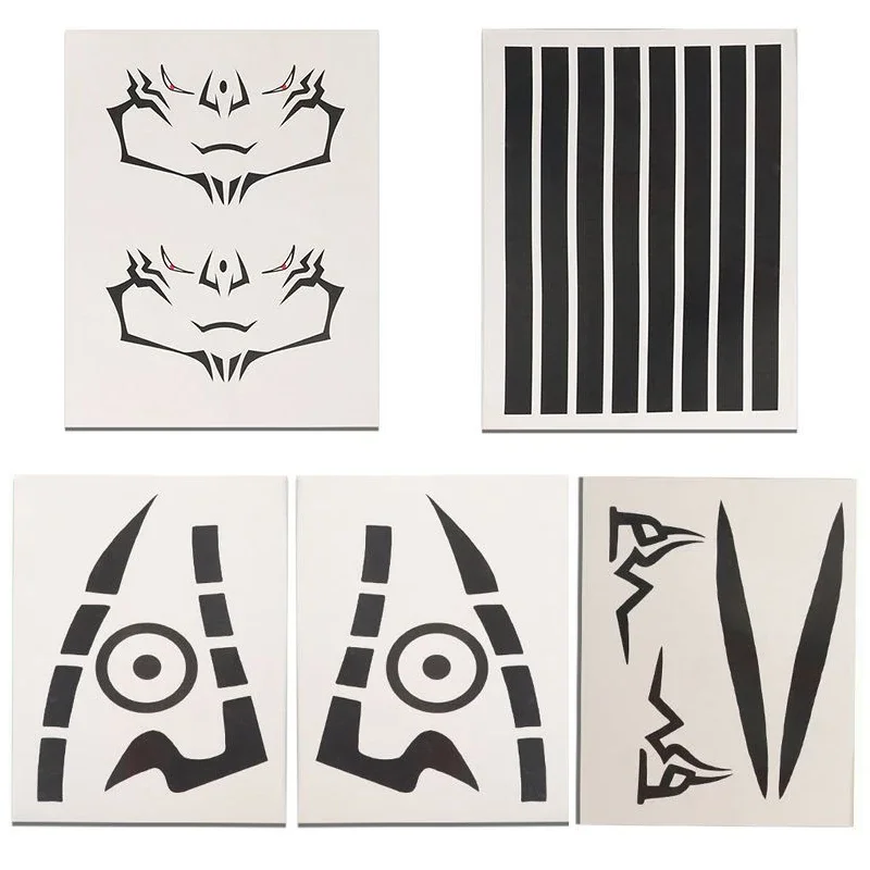 Аниме дзюдзюцу кайсен Раймень Сукуна татуировка на все тело косплей водостойкая