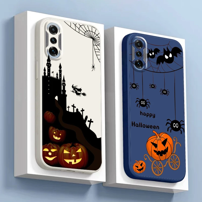 Halloween Pumpkin Skull For Xiaomi Redmi K70 K60 K60E K50 K50i K40 Gaming Ultra K40S K30 K30S K20 Pro Phone Case Coque