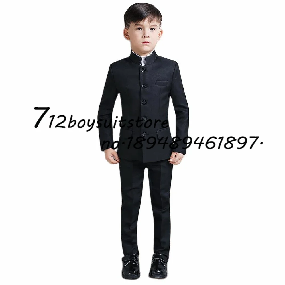 

Boys Suit 2 Piece Set Collar Jacket Pants Wedding Tuxedo Kids Blazer Set Slim Fit Tailored Complete Clothes