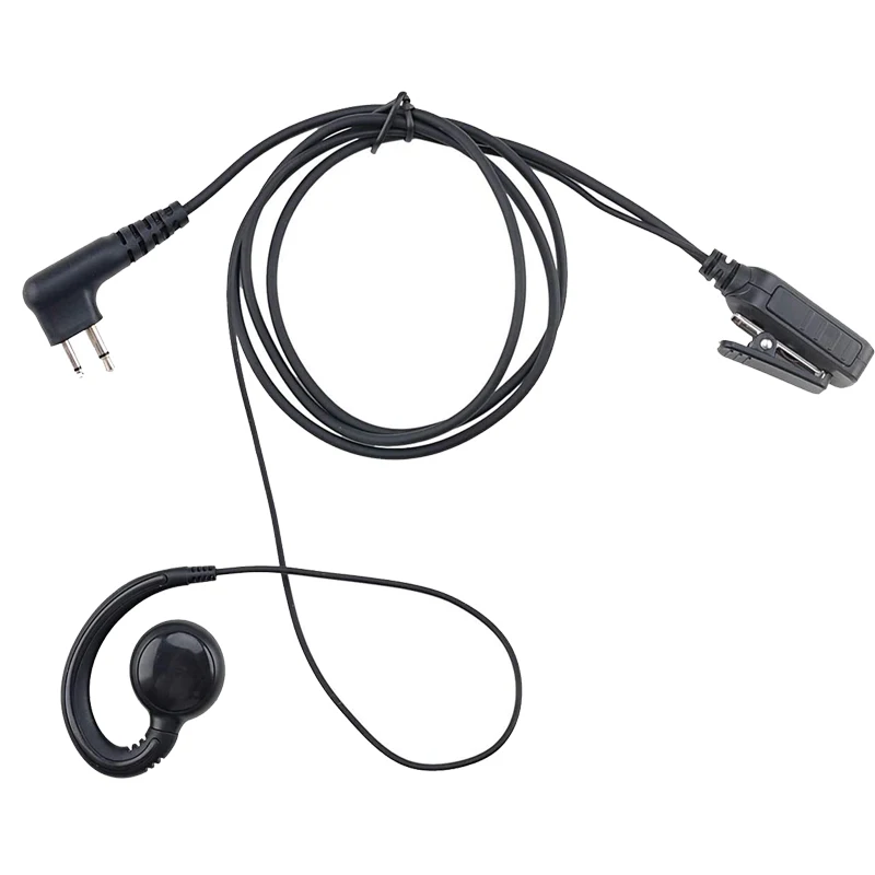 CLS1110 Walkie Talkie Earpiece Headset Compatible with Motorola Radio CP200, RDM2070D, CLS1413, HKLN4604, PU Material, Black