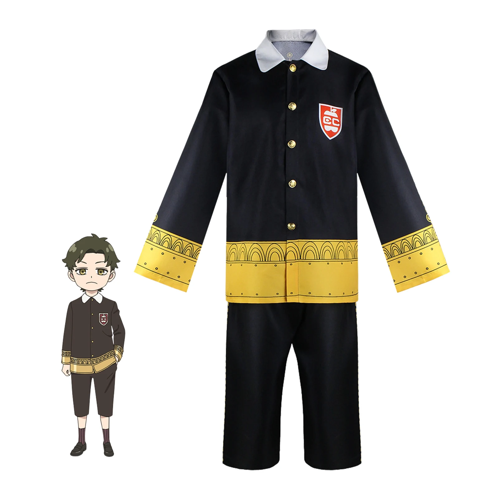 

New Anime SpyxFamily Damian Desmond Cosplay Costumes Black Pants with Elastic Bands Imperial Scholar School Uniform Dropshipping