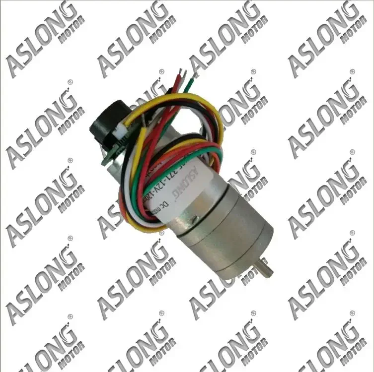 ASLONG JGA25-371 Мотор-редуктор с кодировщиком Скорость двигателя Энкодер